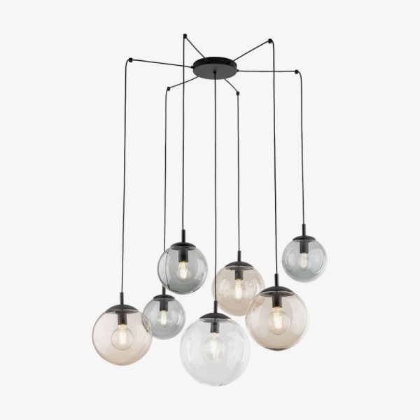 Підвісний світильник TK Lighting Esme Mix 7 Павук чорна 4863