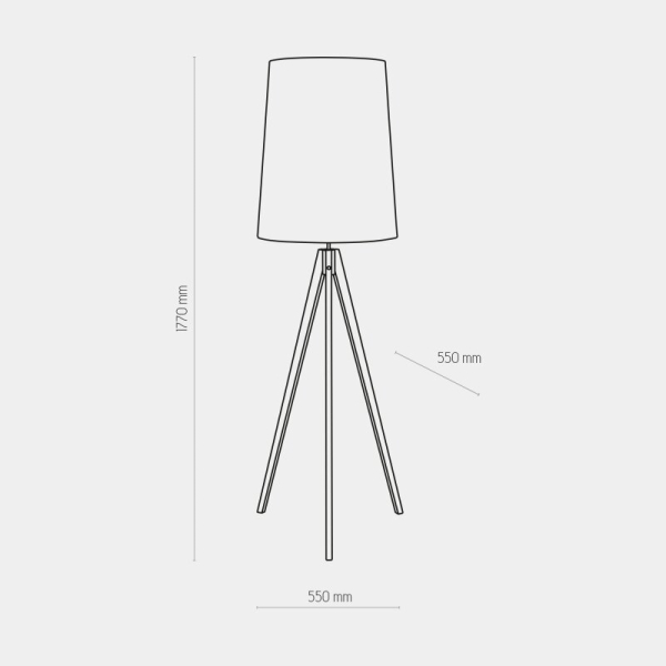 Торшер TK Lighting Walz сірий 5046