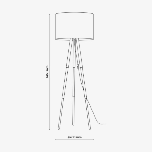 Торшер TK Lighting Tokyo Сосна-Білий чорний 5299