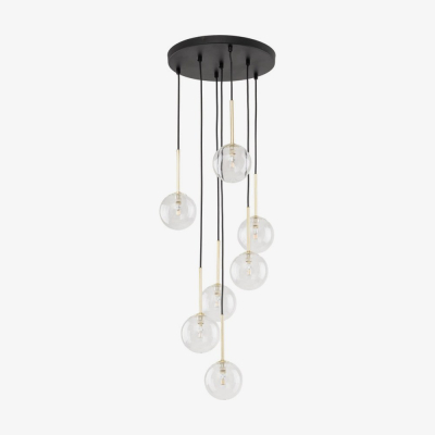 Люстра TK Lighting Nilos / 7 чорно-золота 5362