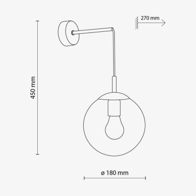 Бра TK Lighting Esme 1 бурштинове 5389