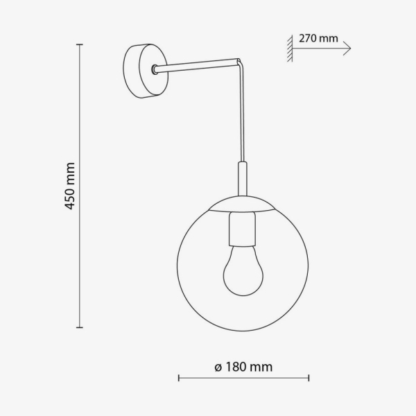 Бра TK Lighting Esme 1 янтарное 5389