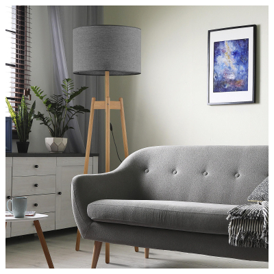 Торшер TK Lighting Perez сірий 5426