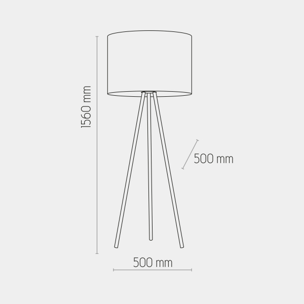 Торшер TK Lighting Juta чорний 5569