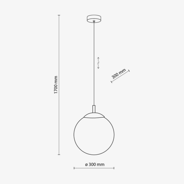 Підвісний світильник TK Lighting Esme 1 300 білий 5670