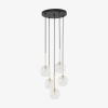 Люстра TK Lighting Nilos / 5 чорно-золота 5943