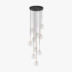 Підвісний світильник TK Lighting Nilos / 10 чорно-золотий 5944