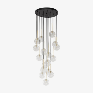 Підвісний світильник TK Lighting Nilos / 17 чорно-золотий 5945