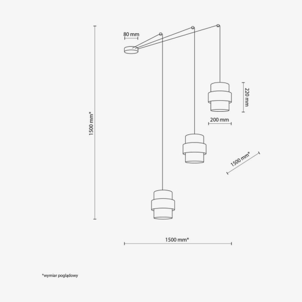 Підвісний світильник TK Lighting Calisto 3 біла 5975