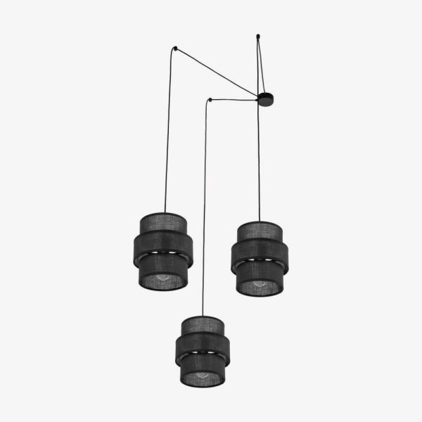 Підвісний світильник TK Lighting Calisto BLACK3 чорна 5976