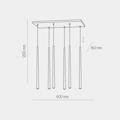 Підвісний світильник TK Lighting Piano 6 золота 6420