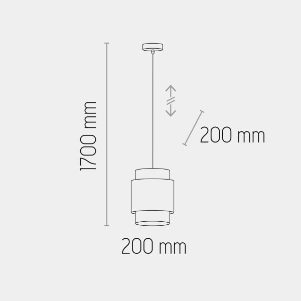 Підвісний світильник TK Lighting Boho 200 чорний 6540