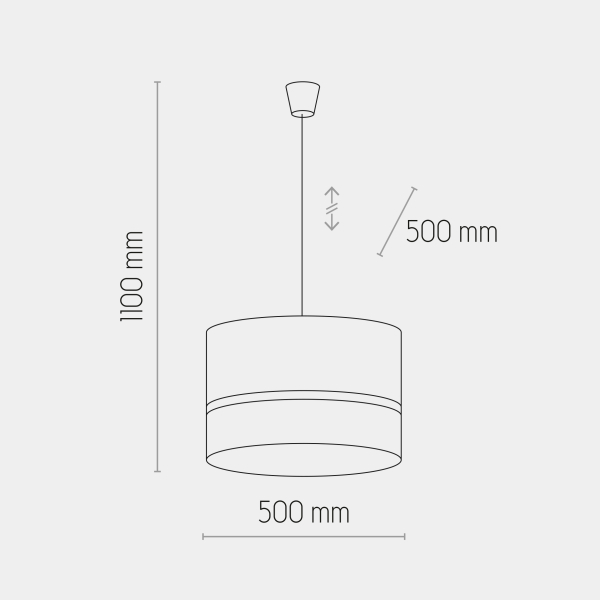 Підвісний світильник TK Lighting Paglia 1 чорний 6543