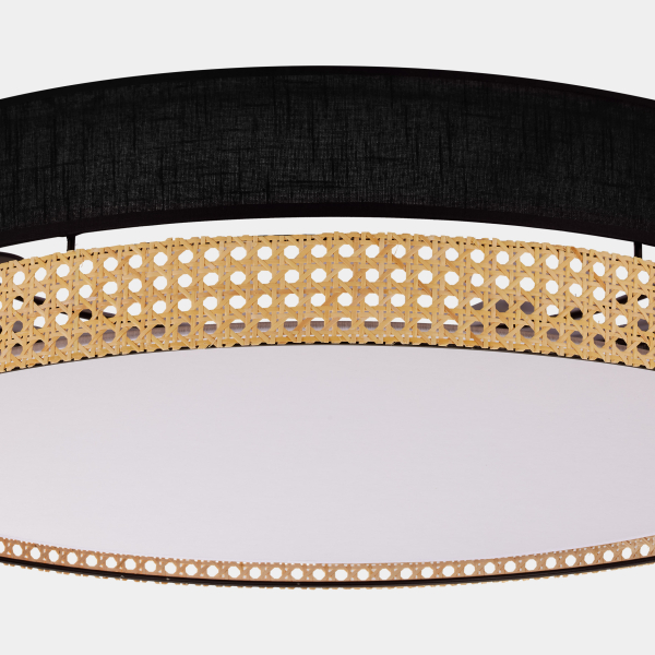 Стельовий світильник TK Lighting Paglia Потолочний 600 чорний 6547
