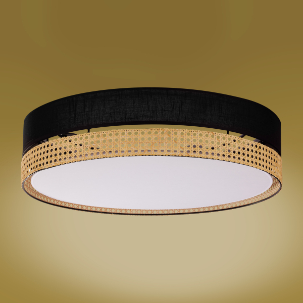 Стельовий світильник TK Lighting Paglia Потолочний 600 чорний 6547