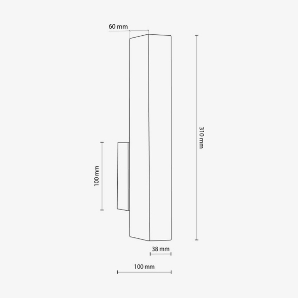 Бра TK Lighting Teo черное 6618