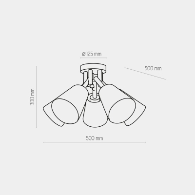 Люстра TK Lighting Vaio білий 666