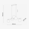 Люстра TK Lighting Estera 5 чорна 6707