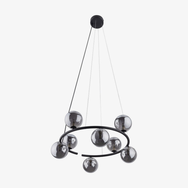 Люстра TK Lighting Anabelle 8 черная 6844
