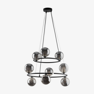 Люстра TK Lighting Anabelle 9 чорна 6845