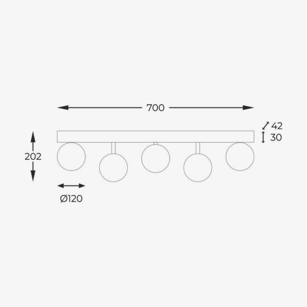 Потолочный светильник Zuma Line Ali золотой 5643