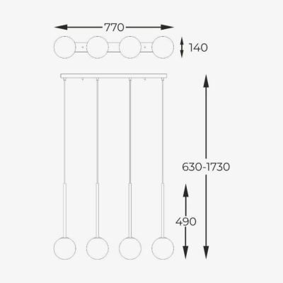 Люстра Zuma Line Arcturus золотая P0574-04D-SDFZ