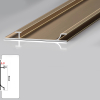Профіль плінтус підлоговий алюмінієвий для панелей 6 мм латунь