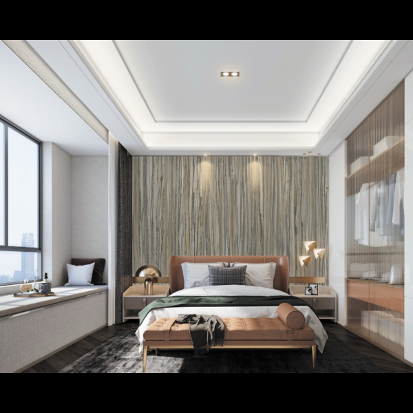 Стінова панель CROWN Широкоформатна 80016P Зебрано Натуральний - 2800-1220-8 мм