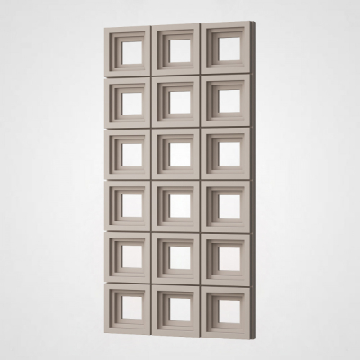 3D Стінова панель PN1528-4-C сучасний сірий 1200-600-65