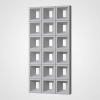 3D Стінова панель PN1528-2-J біло-сірий 1200-600-80