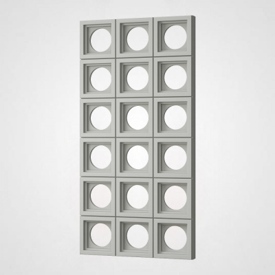 3D Стінова панель PN1528-6-L чистий сірий 1200-600-65