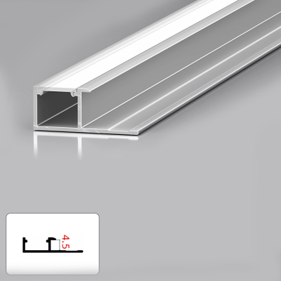 Профіль торцевий під LED стрічку для панелей 4 мм сріблястий