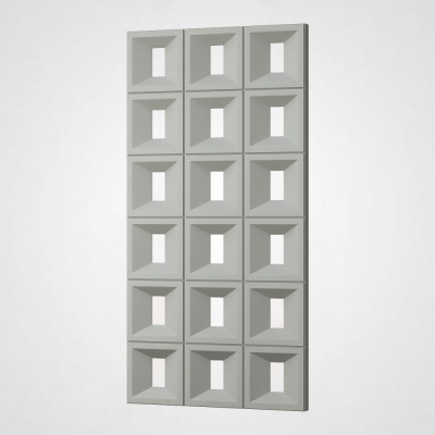 3D Стінова панель PN1528-1-L чистий сірий 1200-600-40