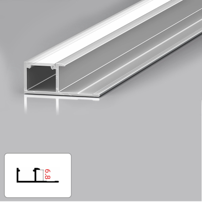 Профіль торцевий під LED стрічку для панелей 6 мм сріблястий