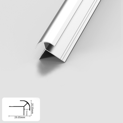 Профіль кутовий зовнішній алюмінієвий для панелей 7 мм сріблястий