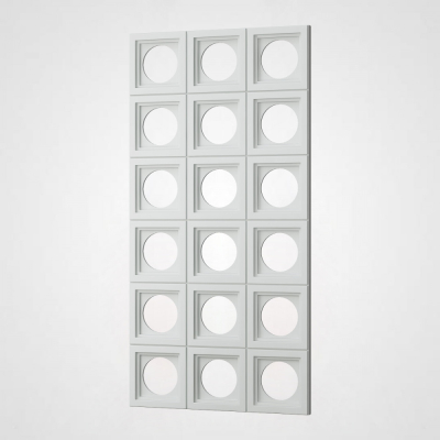 3D Стінова панель PN1528-5-B білосніжний 1200-600-30