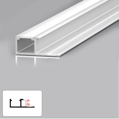 Профіль торцевий під LED стрічку для панелей 6 мм білий