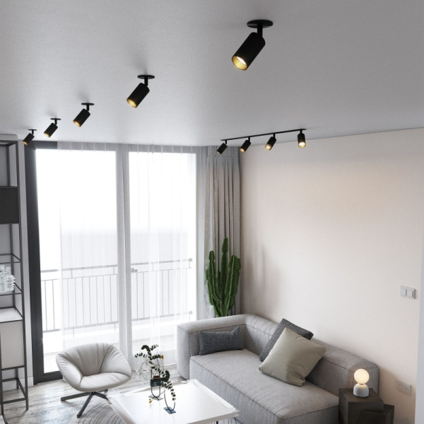 Врізний точковий світильник TK Lighting AMIS 1XGU10 чорний