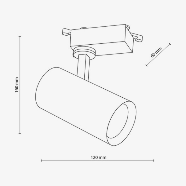 Трековый светильник однофазный TK Lighting TRACER GU10 черный