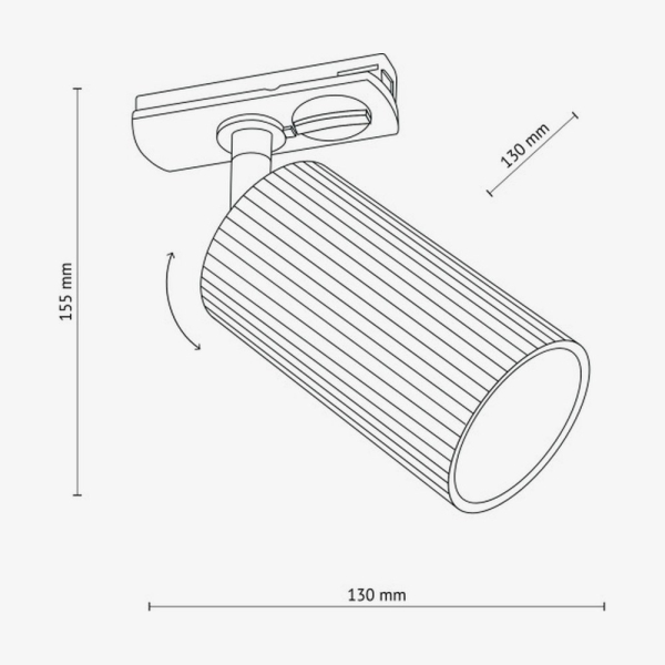 Трековий світильник однофазний TK Lighting TRACER TUNE 1 GU10 чорний