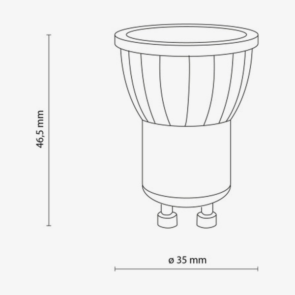 LED-лампа TK Lighting GU10 MINI MR11 4000K білий