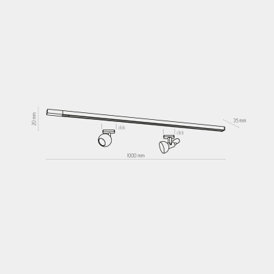 Шинопровід однофазний TK Lighting TRACER 1M білий