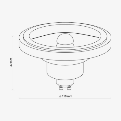 LED-лампа TK Lighting LED AR 111 230 V 12 W 4000K білий