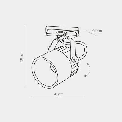 Трековий світильник однофазний TK Lighting TRACER TL-006 COB *10 W чорний