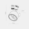 Трековый светильник однофазный TK Lighting TRACER GU10 AR111 хромированный