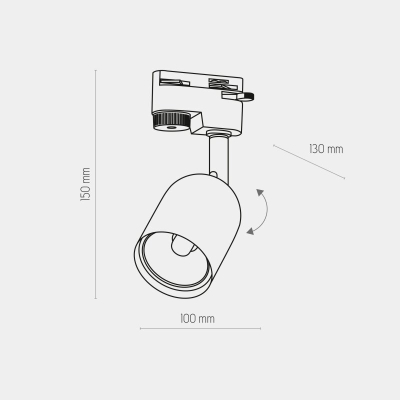 Трековий світильник однофазний TK Lighting TRACER GU10 білий 4496