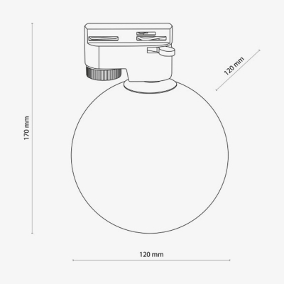 Трековий світильник однофазний TK Lighting TRACER GLASS 1 G9 чорний