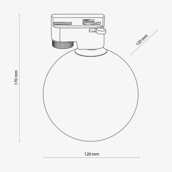 Трековый светильник однофазный TK Lighting TRACER GLASS 1 G9 черный