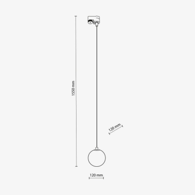 Трековий світильник однофазний TK Lighting TRACER AMBER GLASS 1 G9 чорний