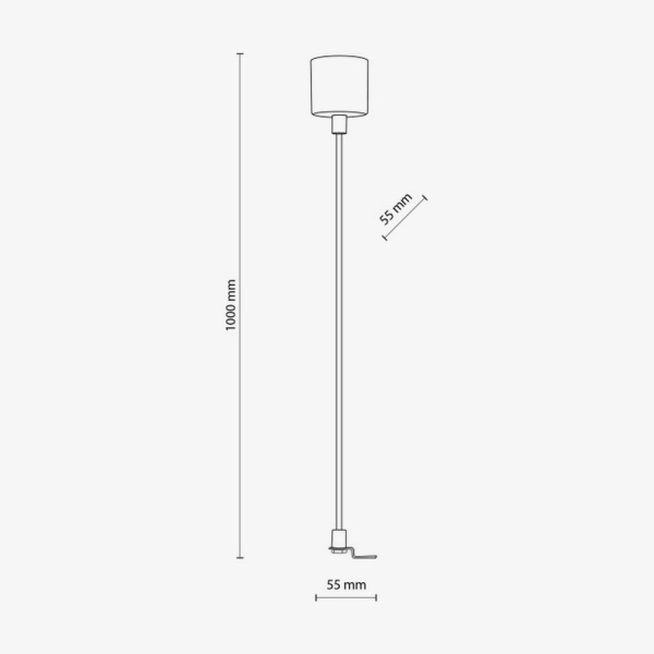 Ввід живлення для однофазного шинопроводу TK Lighting TRACER кабель живлення 1M білий